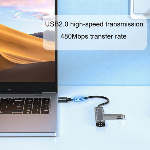JINGHUA N800 Drive Free Sound Card Computer To Docking Station With Audio Interface, Interface: Type-C