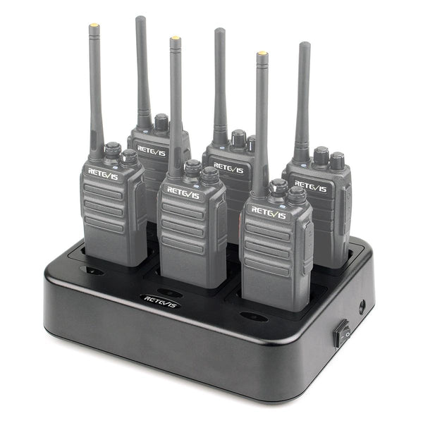 RETEVIS RTC21 Multi-function Six-Way Walkie Talkie Charger for Retevis RT21/RT24, US Plug