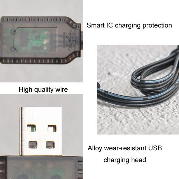 7.4V Smart Chip Protection USB Plug Lithium Battery Charging Cable(SM-3P)