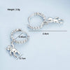 BSE729 S925 Sterling Silver Bear Twist White Gold Plated Animal Earrings