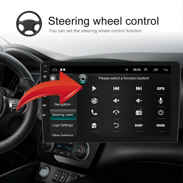 A3012 9 Inch Android Navigation CarPlay 1+32G Dual-Spindle Universal Central Control Screen Car Navigator Reversing Video Player(Standard)