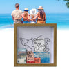 29 x 29cm Travel Shadow Box Frame with Slot for Keepsakes,Money,Ticket(Wood Color)