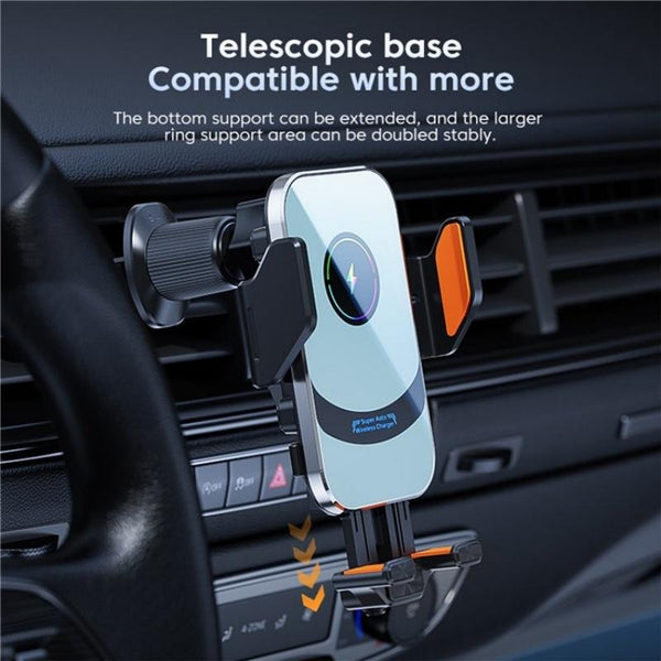 X16 Car Smart Sensor Phone Holder Magnetic Phone Mount Automatic Wireless Charger(Tarnish)