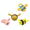 Bee Shaped Teether Teething Stick Baby Anti-Snacking Toys, Color: Yellow Brown Printing