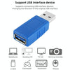 USB 3.0 AM to USB 3.0 AF Cable Adapter (Blue)