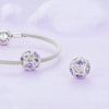 SCC2452 Sterling Silver S925 Love Infinity Heart Zircon Bracelet Beads
