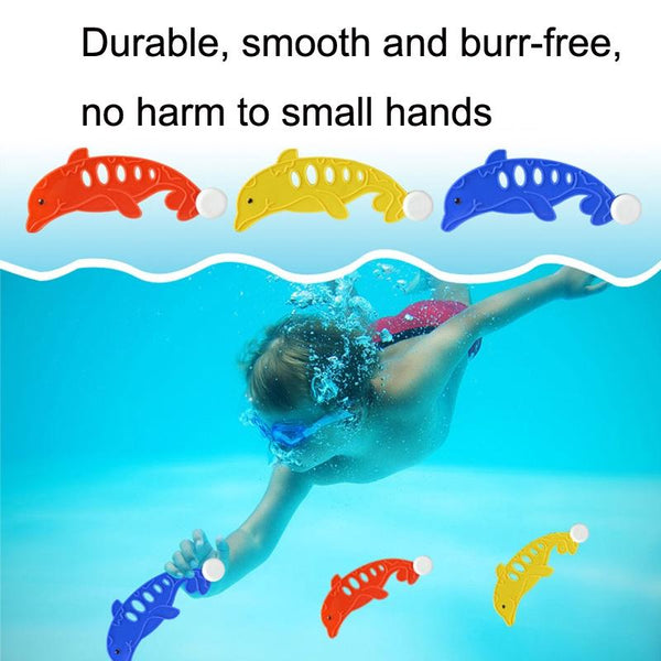 4PCS Big Fish Rings Diving Swimming Pool Toys Children Summer Water Toys
