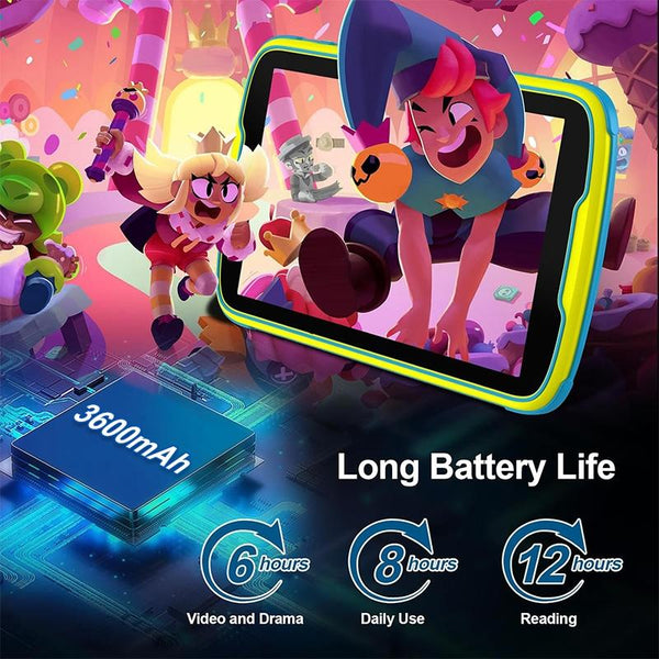 UNIWA  Boxchip Tab 8 WiFi Kid Tablet,  4GB+64GB, 8 inch Android 13 Allwinner A523 Octa Core CPU Support Google Play(Blue)