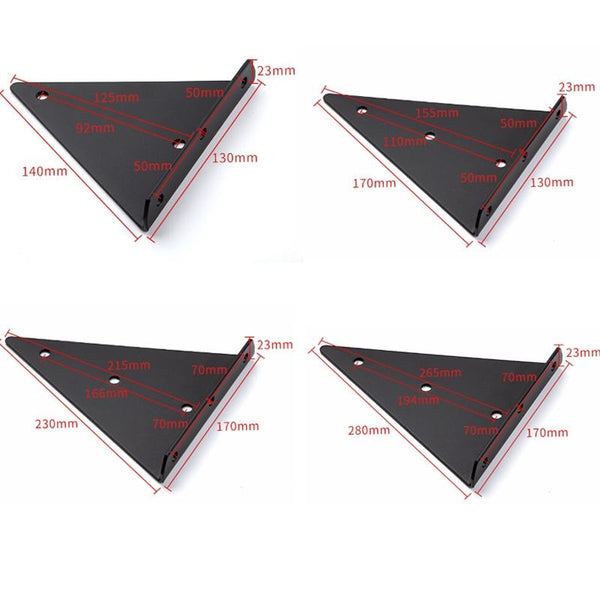 Load Bearing Invisible Triangle Bracket Wall Shelf Bracket With Screws, Specification: 280x170mm Black