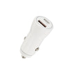 P21 Portable PD 20W + QC 3.0 18W Dual Ports Fast Car Charger(White)