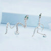 BSE763 Sterling Silver S925 Guardian Snake Wrap Zirconia Earrings