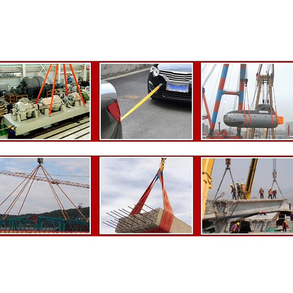 ZONGYUAN ZY-0223 Car 5m5cm 8 Ton Towing 2 Ton Lifting Rope Straps High Strength Cable Cord Heavy Duty Recovery Securing Accessories for Cars Trucks(No Hook)
