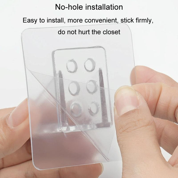 4pcs Partition Bracket No Punch Right Angle Laminate Shelf Wardrobe Partition Board Fixing Holder, Size: 7x7cm