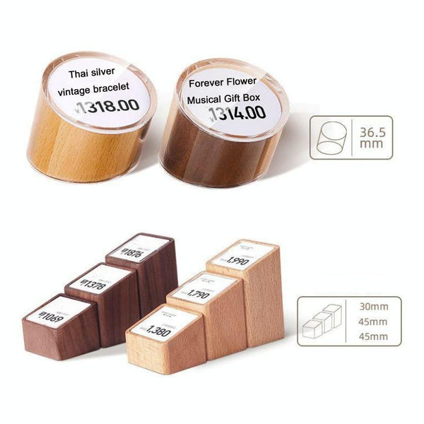 Commodity Price Display Board Tea Set Wine Label Stand, Specification: Walnut (Small)