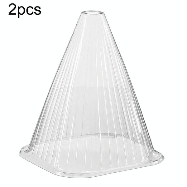 2pcs Field Plant Nursery Protection Cover Seedling Windproof Insulation Shields, Style: Tapered
