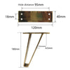 LH-GB0001 Thickened Load-Bearing Sofa TV Cabinet Support Legs, Height: 18cm(Brushed Copper)