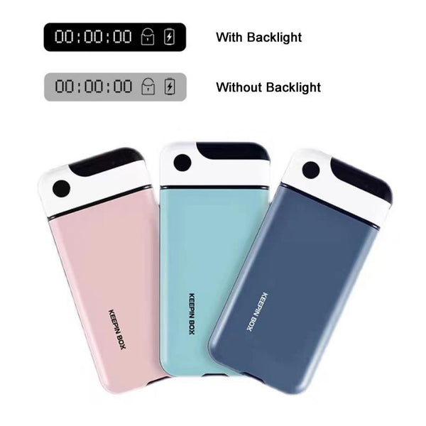 Self-Discipline Phone Timer Lock Box Can Receive Phone Calls, Color: Blue Without Backlight