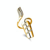 Diamond Nail Cap Jewelry Open Ring, Color: Gold Index Finger