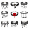 Fringe Lace Gothic Lolita Vintage Necklace,Style: 1557