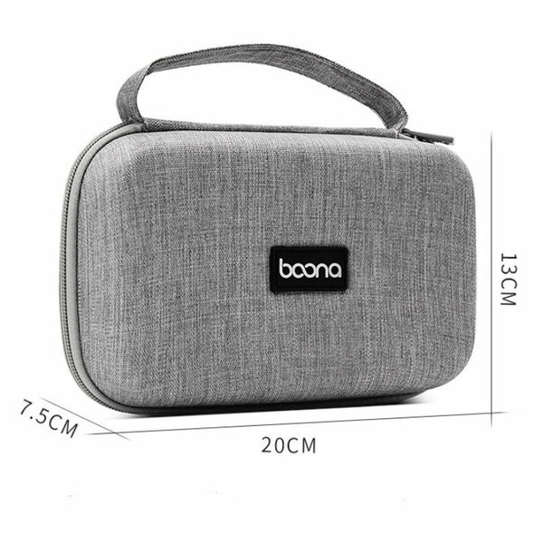 Power Adapter Headset Data Cable Portable Storage Bag For Macbook Air/Pro Notebook(Black)