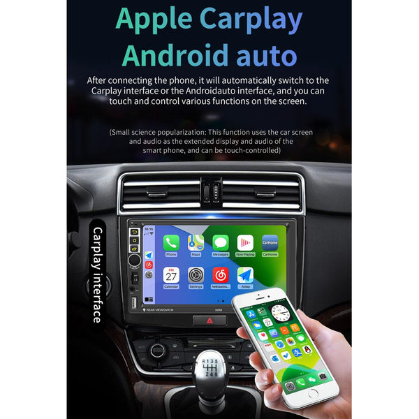 S-8802C 7 inch IPS Screen Car Android Player GPS Navigation Bluetooth Touch FM Radio CarPlay, Support Mirror Link & FM & WIFI & Steering Wheel Control