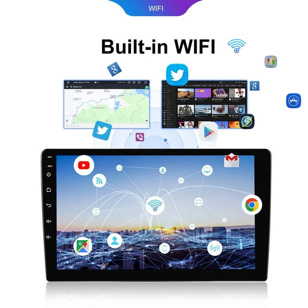 Universal 9 Inch 8 Core CarPlay Android Navigation Car Center Control All-In-One Monitor, Memory: 2+32G(Standard+AHD Camera)
