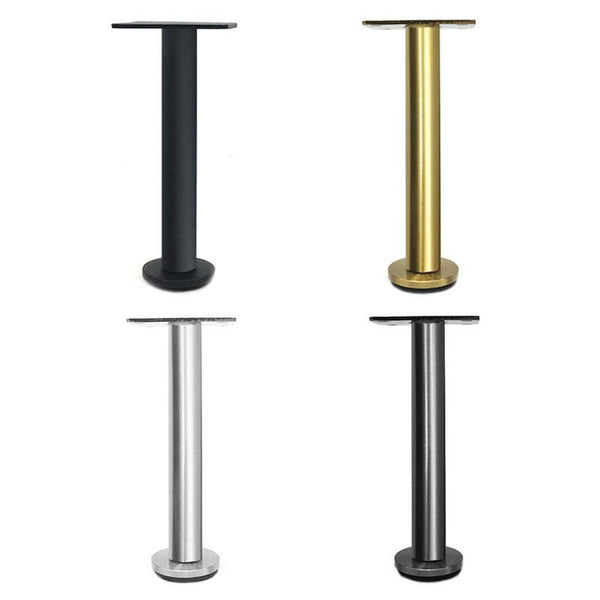LH-TJ003 Adjustable Stainless Steel Round Tube Furniture Legs, Height: 35cm(Black Titanium)