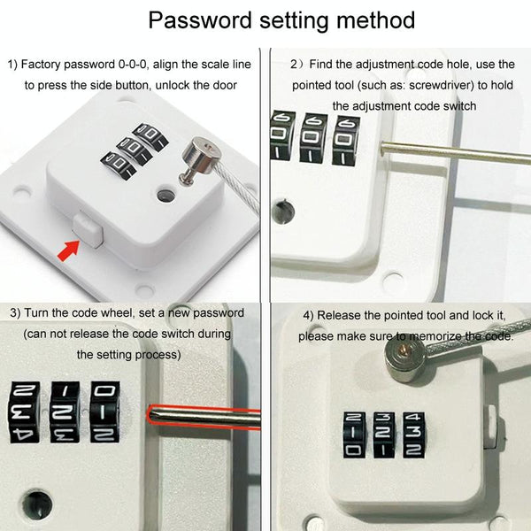 Child Safety Lock No Hole Window Limiter Refrigerator Drawer Cabinet Combination Lock, Specification: 2-bit Black