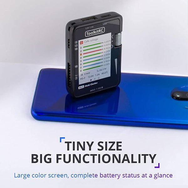 ToolkitRC MC8 Multifunctional Electrical Display Power Detection Signal PD Charger(Black)