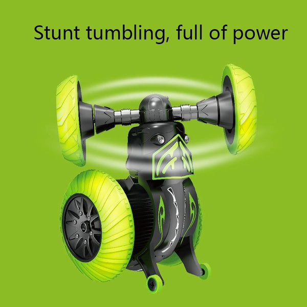 SY008 Wireless Remote Control Car 360-Degree Rotating Telescopic Tipping Bucket Fancy Drifting Deformation Climbing Car(Black Green)