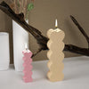 5pcs Five-Link Heart Shape Candle Silicone Molds DIY Epoxy Resin Mold, Size: Small