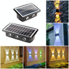 4LED Solar Wall Lamp Outdoor Waterproof Up And Down Double-headed Spotlights(Warm Light)