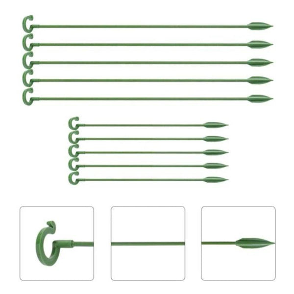 10pcs Plant Potted Flower Shape Support Rod Fixed Anti-lodging Leaf Guard Frame, Size:37cm