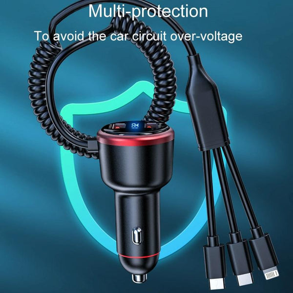 Vehicle Mini Fast Charging Charger Car One To Three Cigarette Lighter, Model: Regular Version