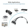 12V DC Power Splitter Cable 6 Way 0.37m Extension Lead