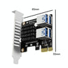 PCIE To PCI-E4 Port USB3.0 Expansion Card Graphics Card Extension(Half High Baffle)