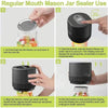 Electric Mason Jar Vacuum Sealer Kit Sealing Machine for Food Storage With 10 Jar Lids(Black)