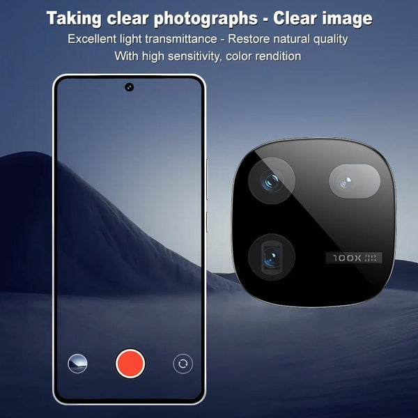 For vivo iQOO 12 / 12 Pro imak Black Version HD Glass Rear Camera Lens Film, Self-positioning Version