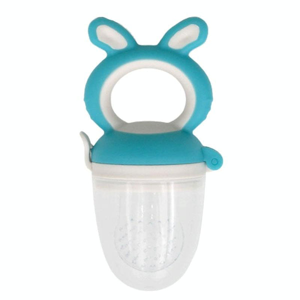 Baby Pacifier Fruit And Vegetable Auxiliary Feeder Baby Bites Feeder Nipples, Color: Small Blue