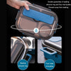 304 Stainless Steel Double-Layer Large-Capacity Portable Lunch Box, Color: Ink Pink(Medium 5 Grids)