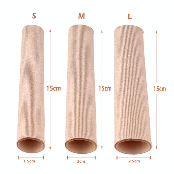 3pcs Toes Fingers Cushion Tube Sleeve Cuttable Silicone Gel Toe Pad For Corns Remover, Size: Small  1.5cm