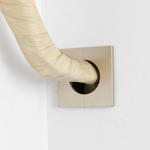 Square Air Conditioning Hole Decoration Cover Wall Hole Plug, Style: 9cm Silver