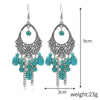E2204-6 Turquoise Ethnic Style Earrings Temperament Simple Vintage Earrings