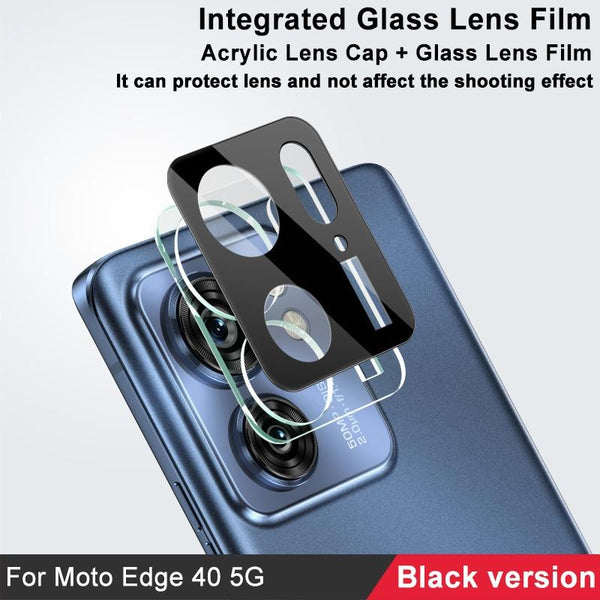 For Motorola Edge 40 5G imak High Definition Integrated Glass Lens Film Black Version