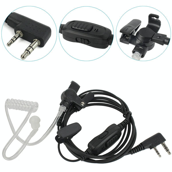 RETEVIS R-112 PTT / VOX Covert Acoustic Tube Earphone Microphone for H-777/RT-5R/RT1/RT2/RT5