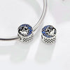 925 Sterling Silver Blue Moon Cat Beaded DIY Jewelry