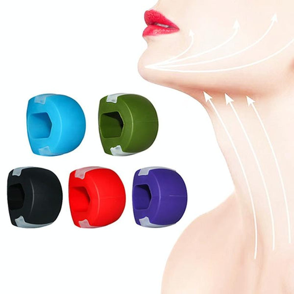 2nd Generation Set Lanyard Shaping Masseter Training Ball Mandibular Trainer, Color Random Delivery