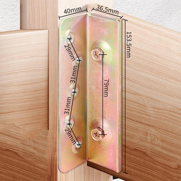 Bed Hinge Pendant Bed Accessories Furniture Hardware Corner Code With Screws, Model: Lengthened And Enlarged