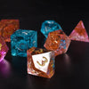 Silicone Dice Resin Molds with 7 Standard Polyhedral Stereoscopic Dice Cavities