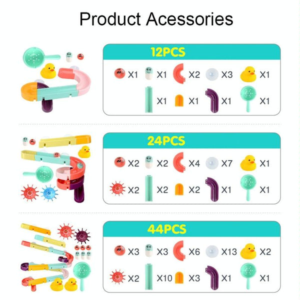 Children Bath Building Blocks Slide Water Toys, Spec: 44-pieces